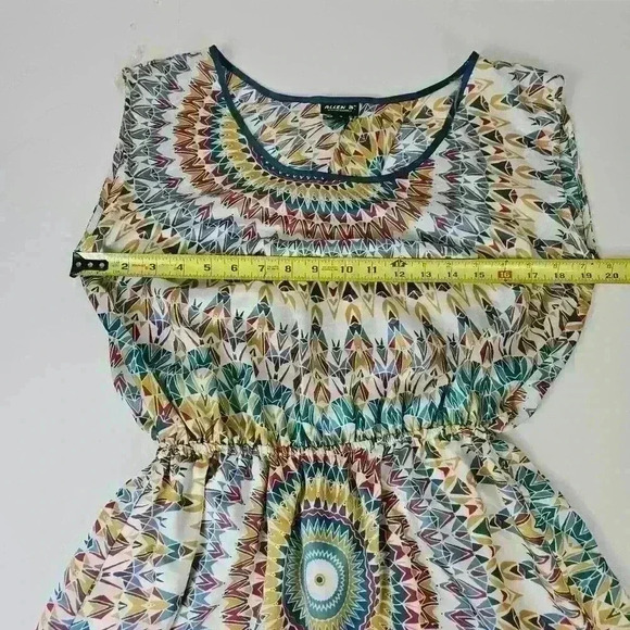 Allen Schwartz ALLEN B. Tribal Multicolor Mini Dress Size Large - Picture 7 of 8